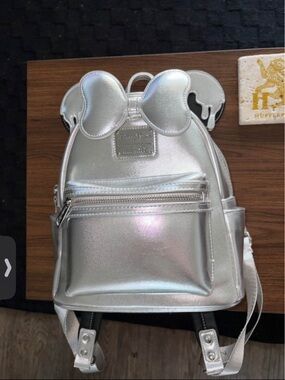 Loungefly 100th Platinum Minnie Ear Mini Backpack Disney